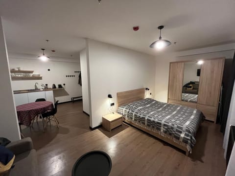 Bed, Kitchen or kitchenette, Living room, Photo of the whole room, Seating area, Dining area, Bedroom, hair dresser, minibar, wardrobe