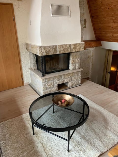 Living room, fireplace