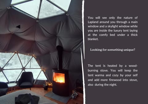 Arctic Nature Experience Glamping Luxury tent in Norrbotten County, Sweden