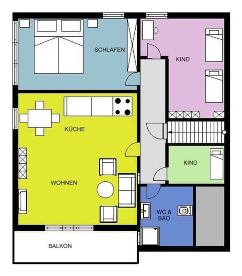Kinder lieben es weißes Haus OG Apartment in Dahme