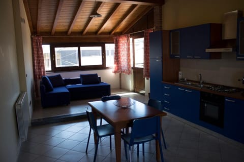 Living room, kitchen
