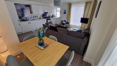 Kitchen or kitchenette, Seating area, Dining area, stove