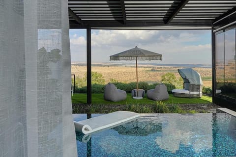 Patio, Day, Natural landscape, Pool view, Swimming pool