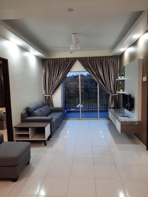 Living room, fireplace