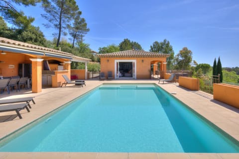 Property building, Swimming pool, sunbed