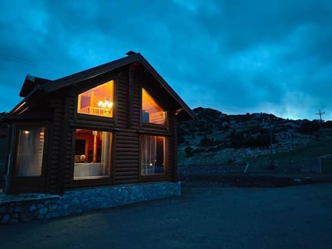 Property building, Night, Natural landscape, Mountain view