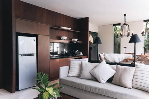 Kitchen or kitchenette, Living room, Seating area, Dining area, stove, kitchen, kitchen