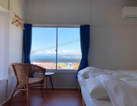 Natural landscape, View (from property/room), Bedroom, Sea view, air conditioner