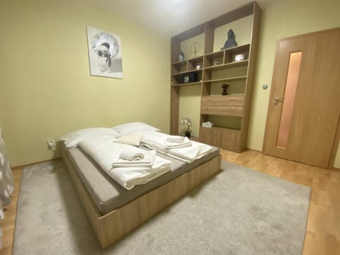Bed, Photo of the whole room, Bedroom, towels, wardrobe