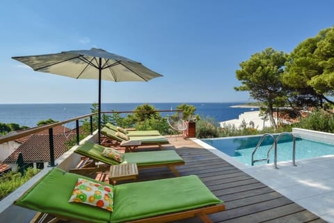 Patio, Day, Natural landscape, Seating area, Pool view, Sea view, Swimming pool, sunbed