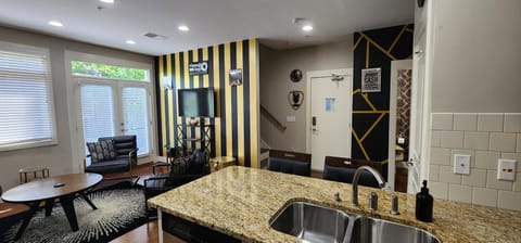 Living room, kitchen