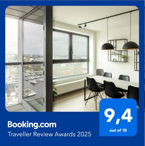 UNIEK appartement - mooiste en hoogste uitzicht op Antwerpen! - incl gratis parking Apartment in Antwerp