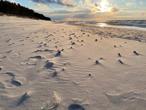 Natural landscape, Beach, Sea view, Sunset