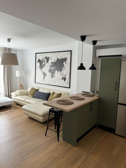 Living room, kitchen