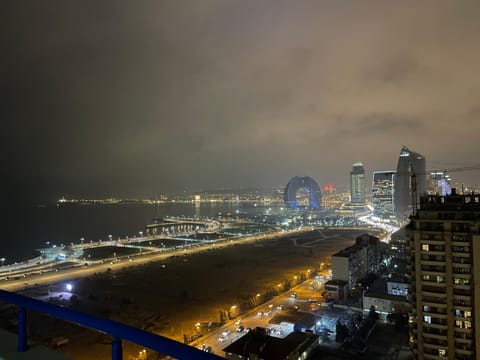 Night, City view, Sea view