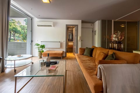 Living room, Seating area, Dining area, air conditioner