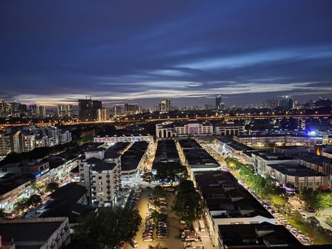 Night, Neighbourhood, Bird's eye view, City view, Street view