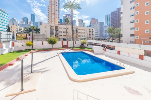 Property building, Living room, Swimming pool