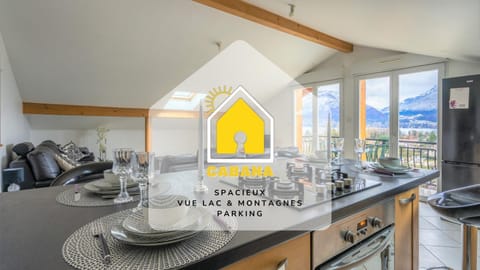 Cabana & Panorama Lac Annecy -Parking & Terrasse Apartment in Sévrier