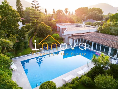 Property building, Natural landscape, Pool view, Swimming pool