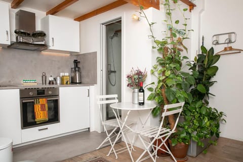 Kitchen or kitchenette, Dining area, stove