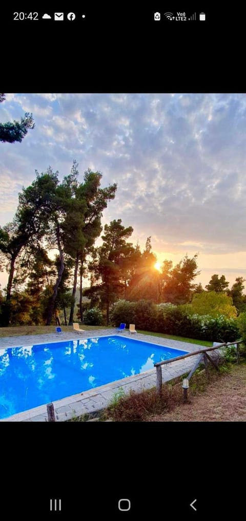 Swimming pool, Sunset