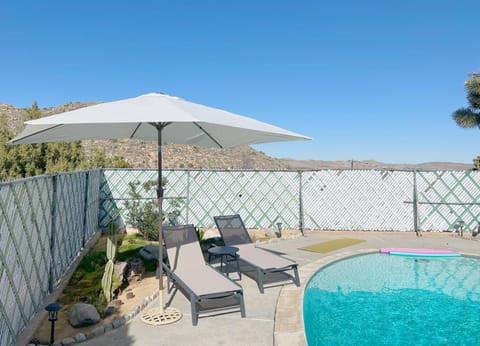 Patio, Pool view, Swimming pool, sunbed