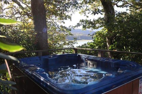 Natural landscape, Hot Tub, Balcony/Terrace, Lake view, Sunset