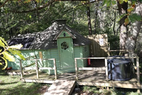 Property building, Patio, Natural landscape, Hot Tub