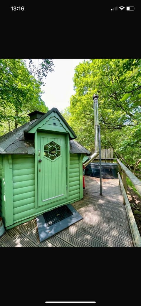 Woodland Cabin with Private Hot Tub Cabin in Wales