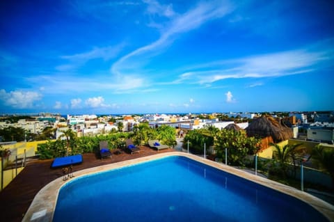 Bird's eye view, City view, Swimming pool