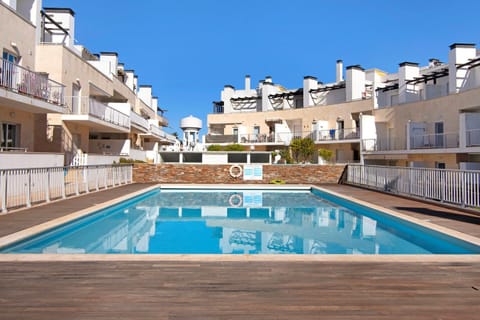 Property building, Living room, Swimming pool