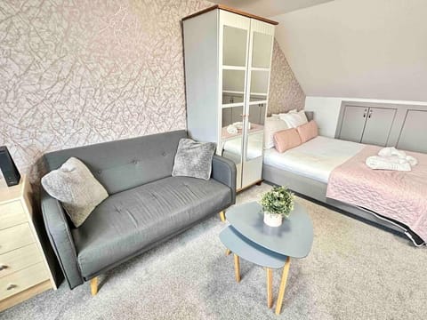 Bed, Living room, Photo of the whole room, Seating area, Bedroom, wardrobe