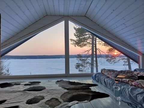 Bedroom, Lake view, Sunset