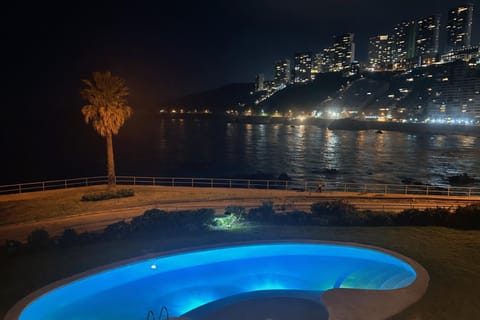 Night, Natural landscape, Pool view