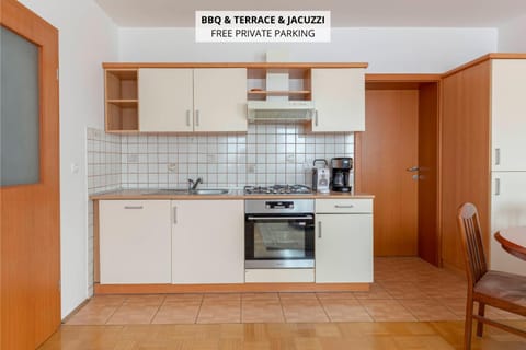 Kitchen or kitchenette, oven, stove, toaster