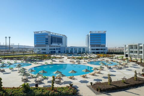 Property building, City view, Pool view, Swimming pool