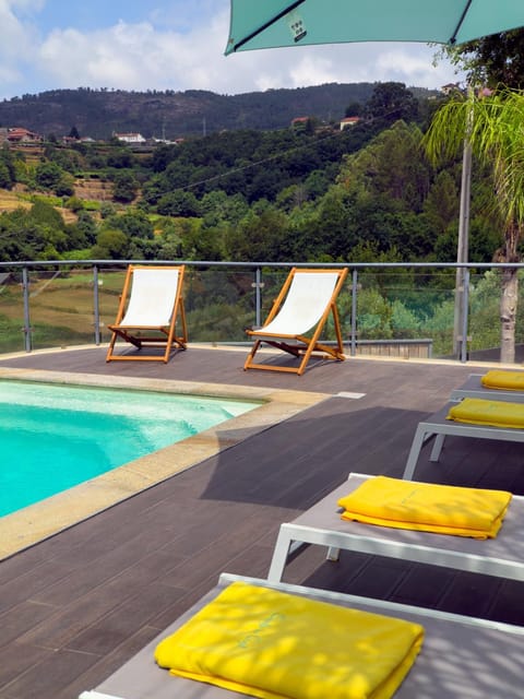 Spring, Day, Natural landscape, Mountain view, Pool view, Swimming pool, sunbed