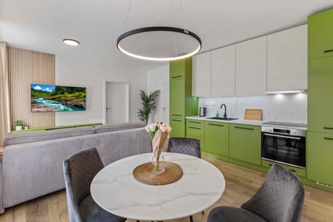 Kitchen or kitchenette, Living room, Seating area, Dining area, pet friendly, stove