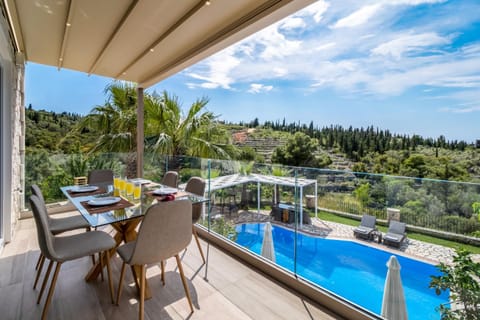 Property building, Living room, Swimming pool