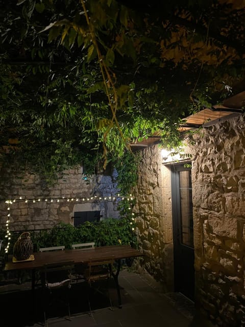 Patio, Night, Dining area