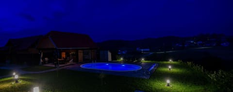 Night, Natural landscape, Swimming pool