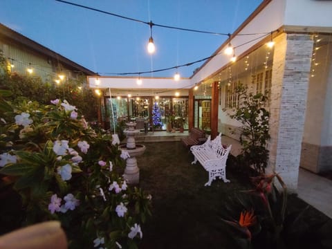 Patio, Night, Garden, Garden view