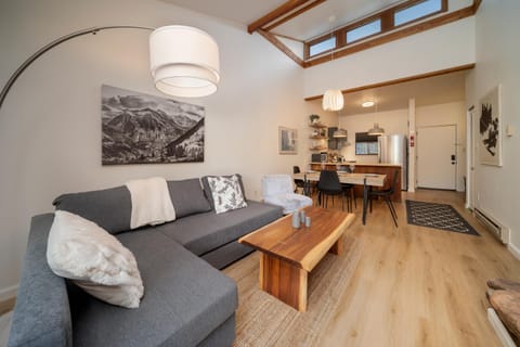 Kitchen or kitchenette, Living room, Dining area, furniture