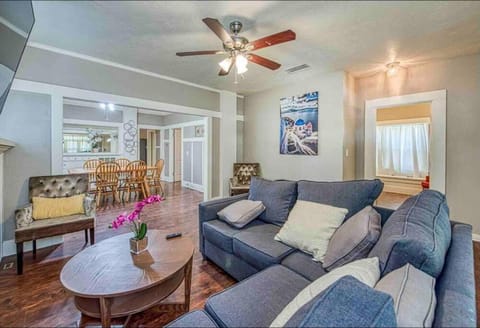 Living room, fireplace