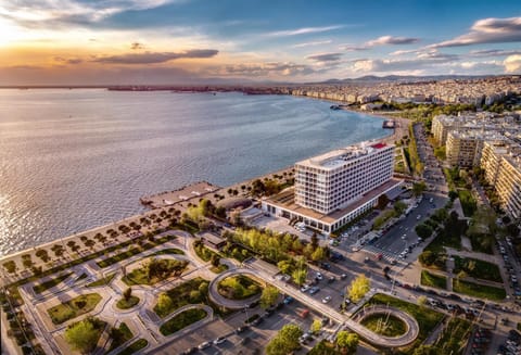 Property building, City view, Sea view, Sunset