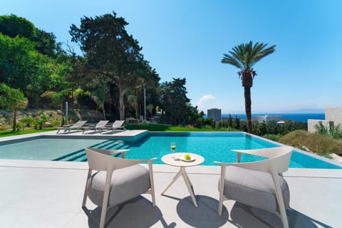 Patio, Day, Natural landscape, Pool view, Sea view, Swimming pool, sunbed
