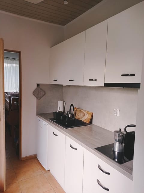 Coffee/tea facilities, Kitchen or kitchenette, stove