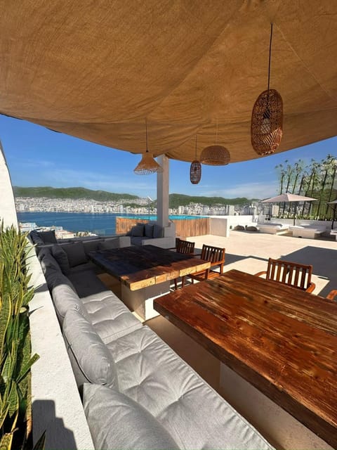 Patio, Day, Natural landscape, Solarium, View (from property/room), Balcony/Terrace, Living room, Dining area, Sea view, Swimming pool
