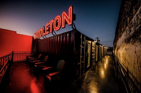 Property building, Night, Balcony/Terrace, Seating area, Evening entertainment